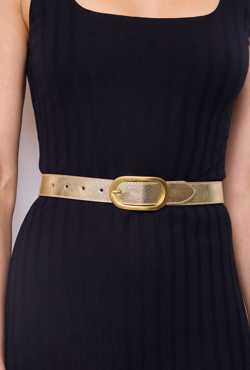 Ceinture Cuir Boucle Ovale
