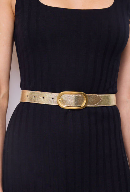 Ceinture Cuir Boucle Ovale