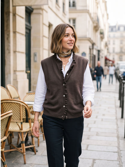 Gilet Josèphe - Col Festonné
