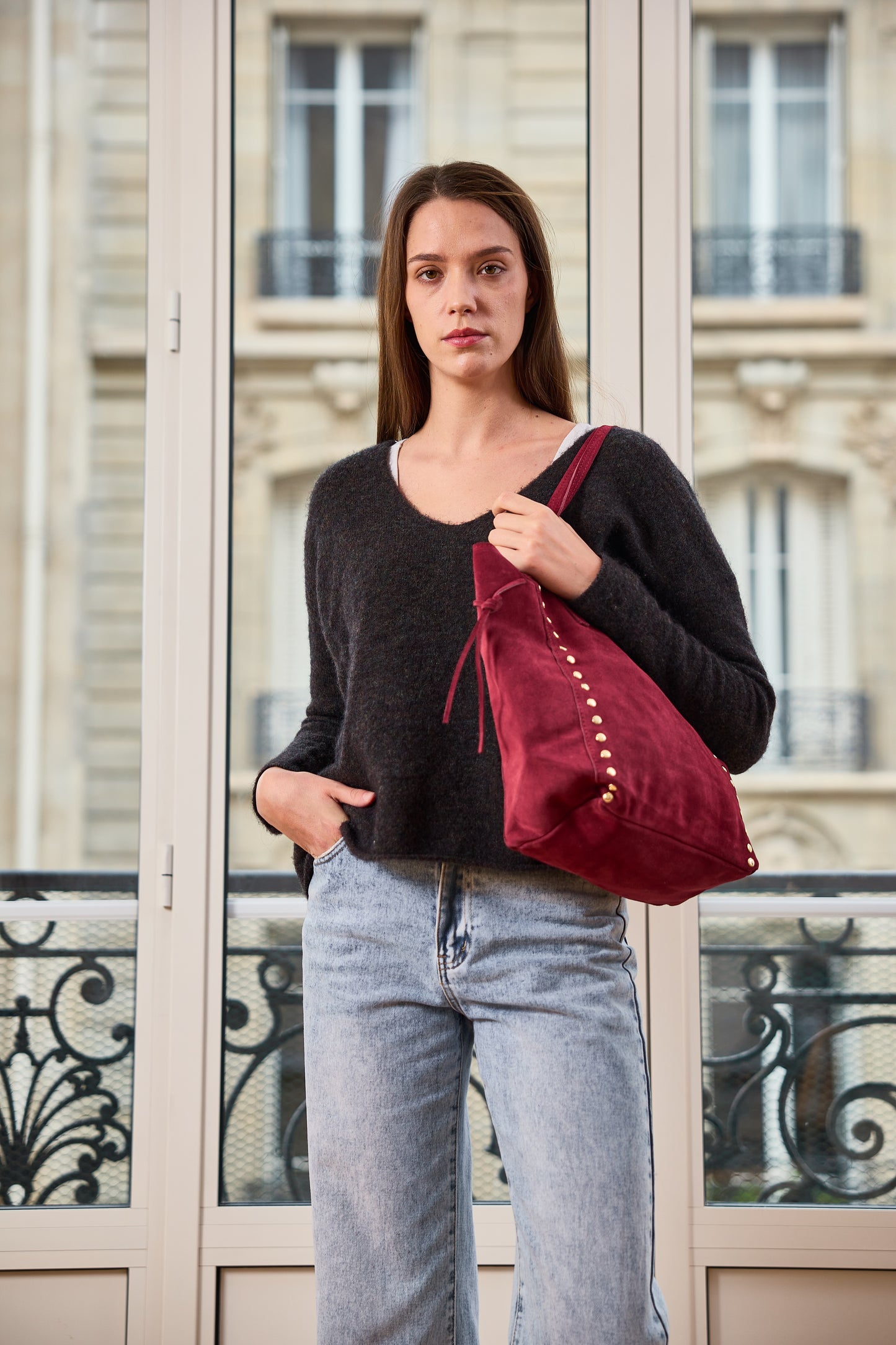 Grand Sac Rivet en Cuir