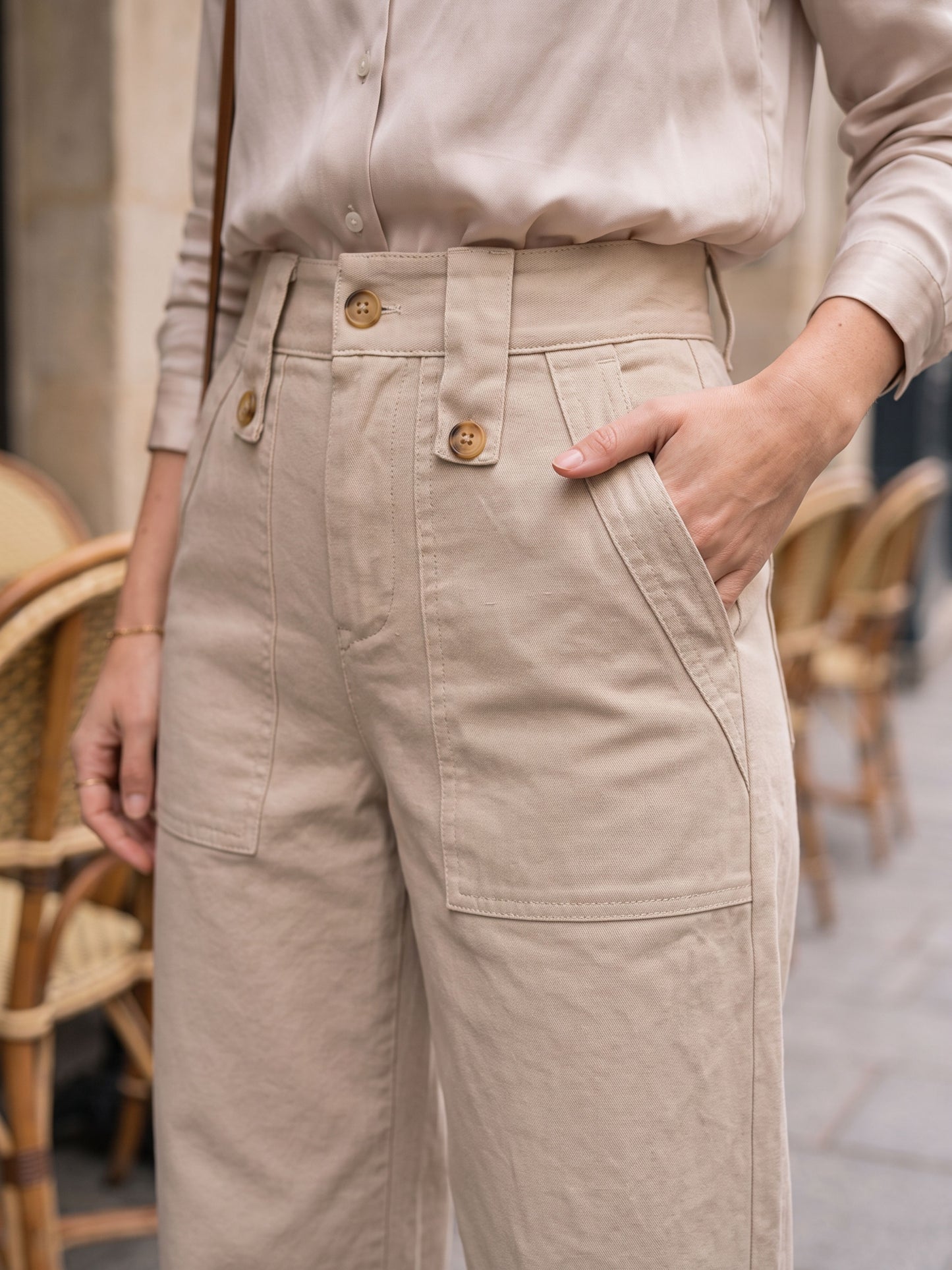Pantalon Aldine - Large Poches Plaquées