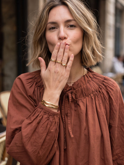 Blouse Guillemette - Col Froncé