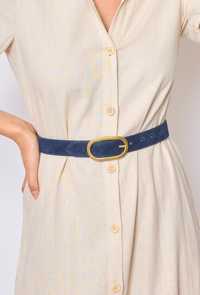 Ceinture Cuir Boucle Ovale