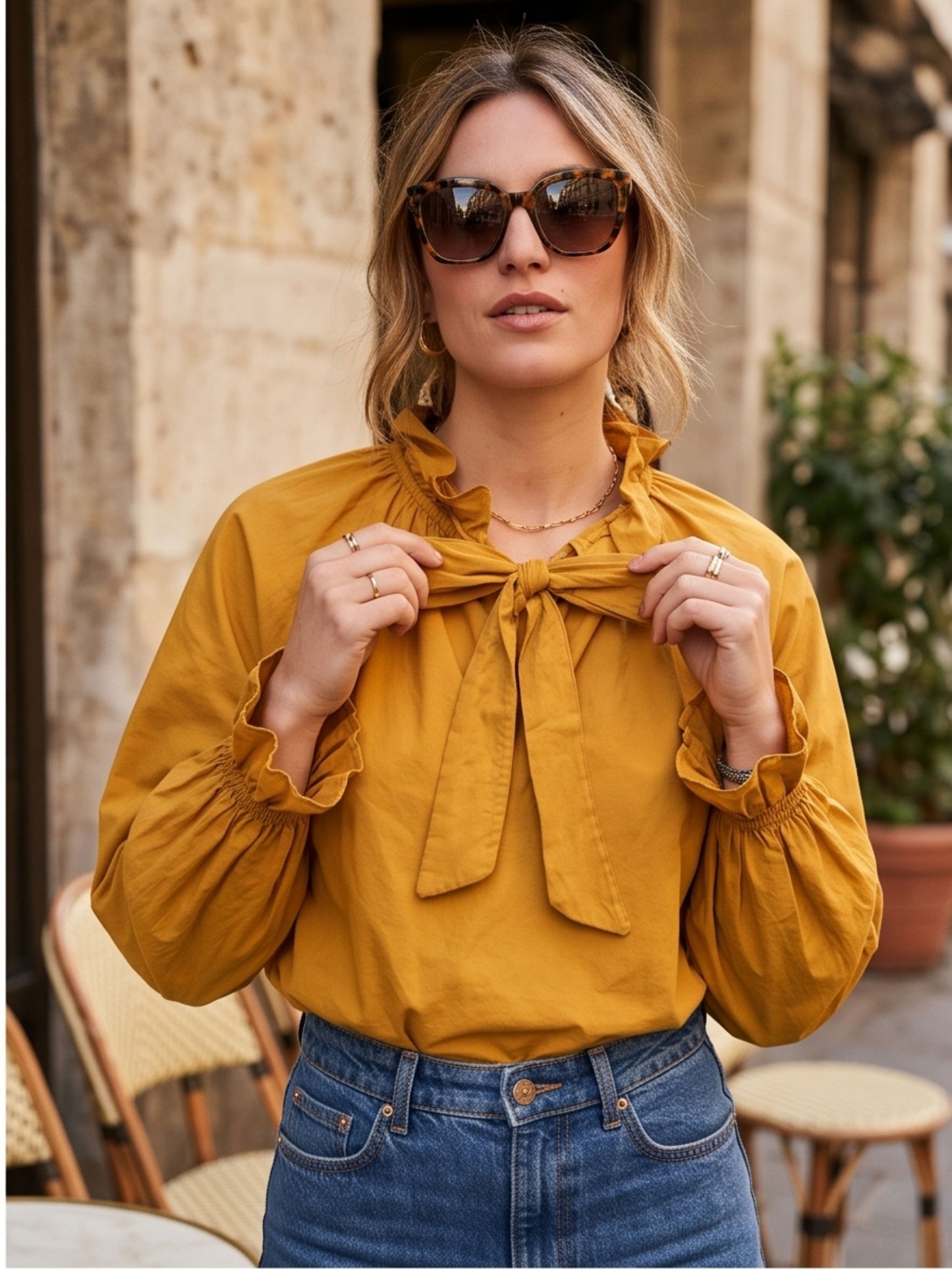 Blouse Elvire - Nœud Lavallière