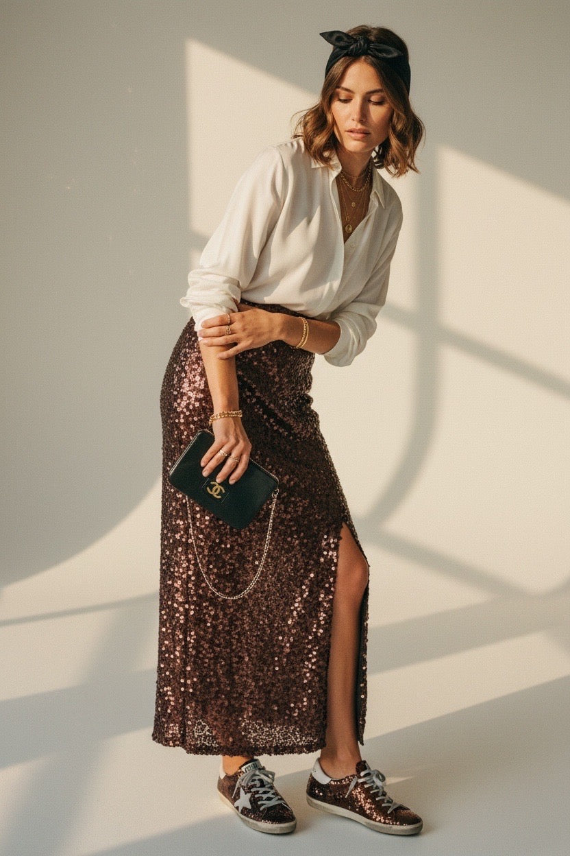 Jupe Sequin Leona