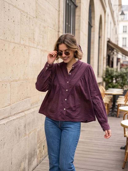 Chemise Juliette - Col Volanté Dentelle