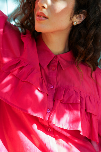 Chemise Vert Olive ou Fuchsia