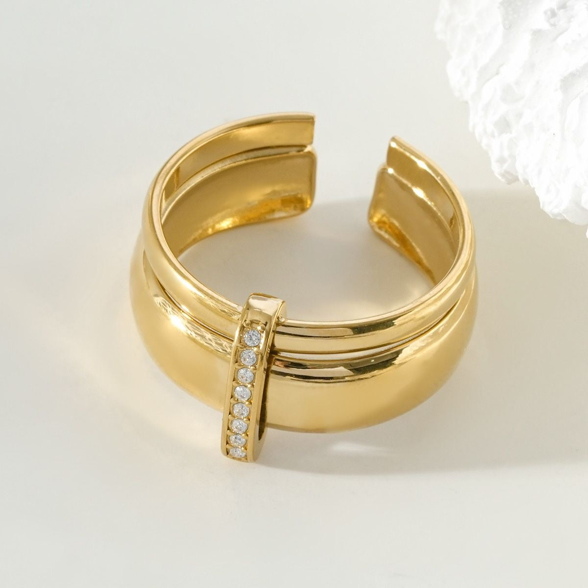 Bague Manchette Dorée