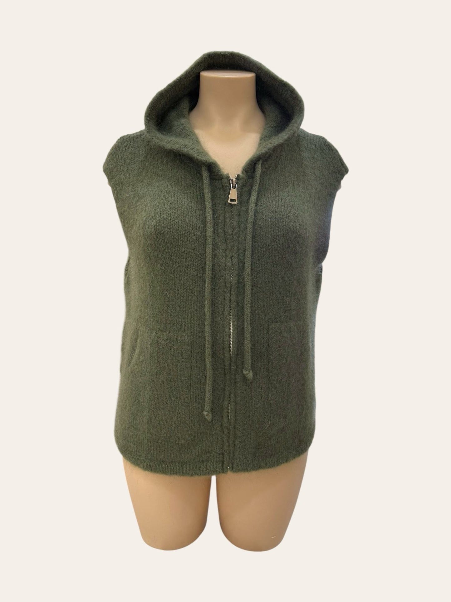 Gilet Mohair avec Capuche