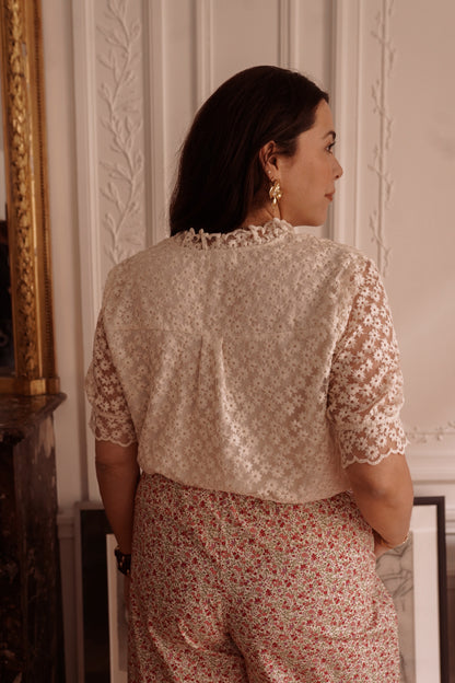 Top Fleuri Grande Taille