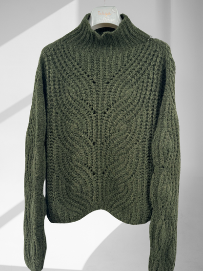 Pull Crochet Col Montant