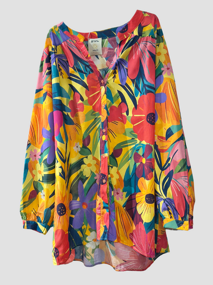 Chemise "Explosion Florale" jusqu'au 52