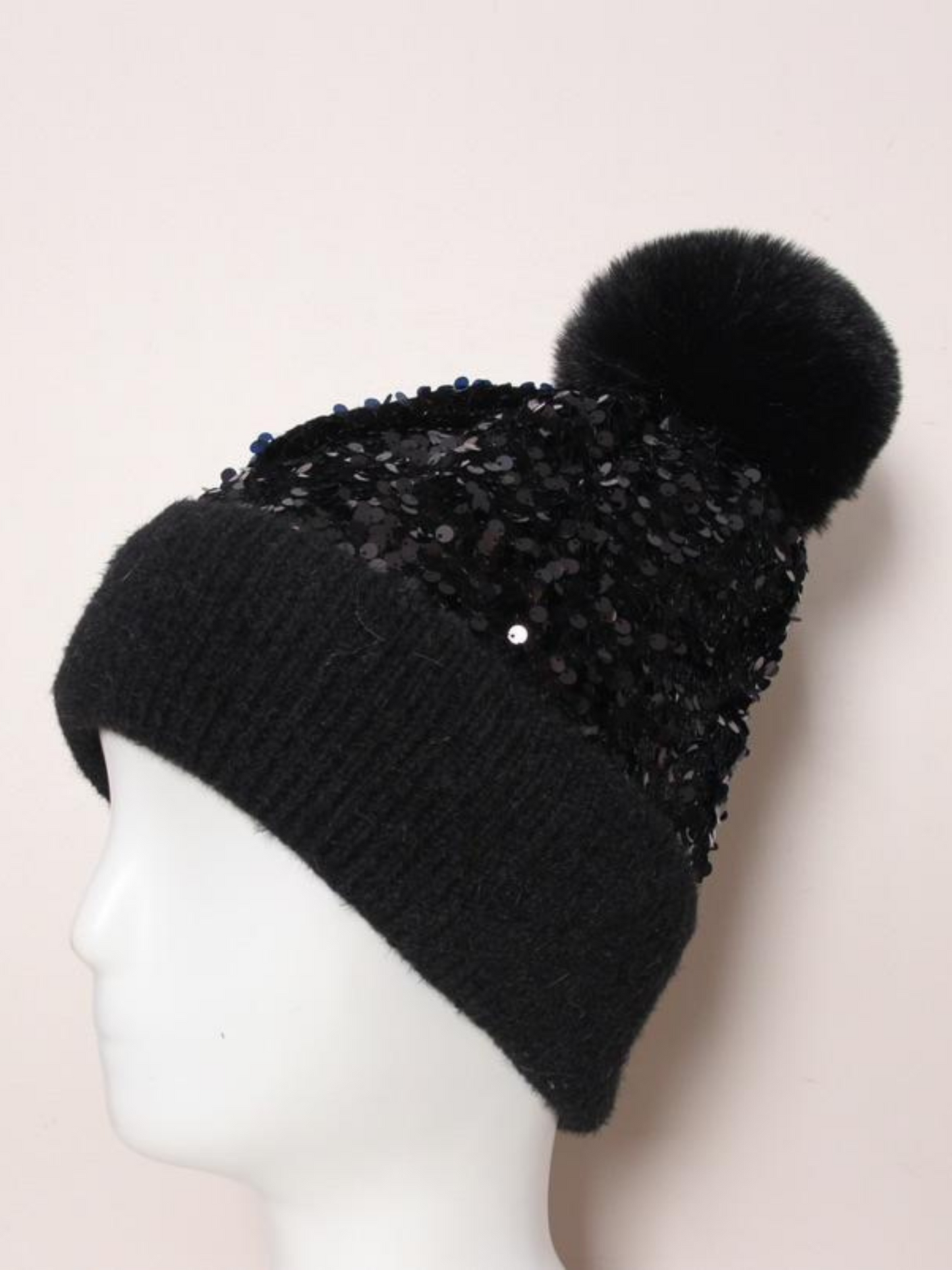 Bonnet Sequin Pompon