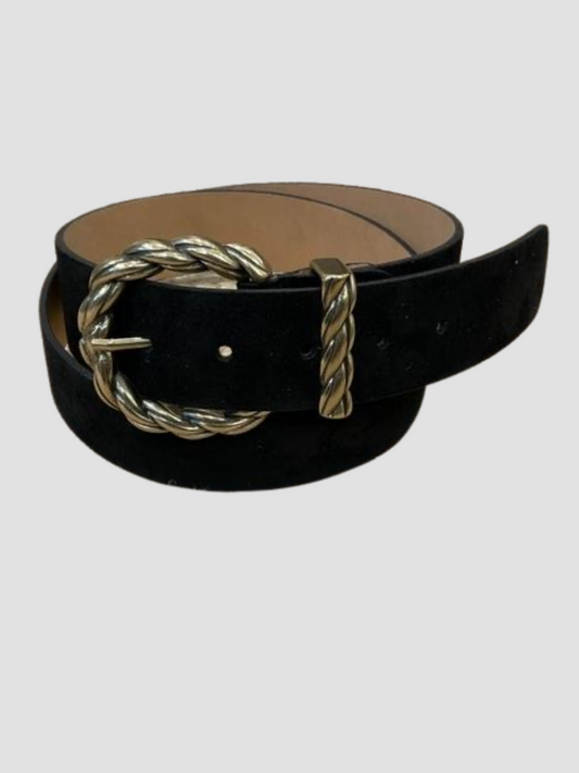 Ceinture en Cuir Boucle Torsadée