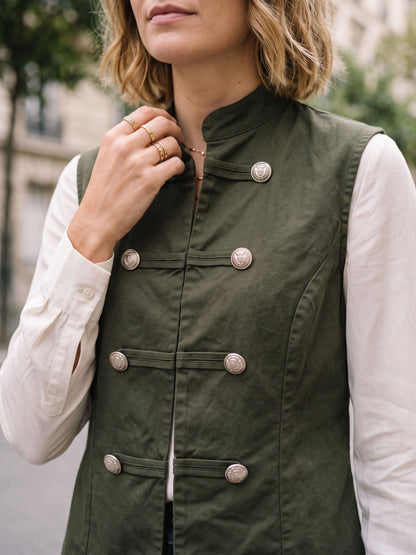 Gilet Sidoine - Officier Boutons Dorés