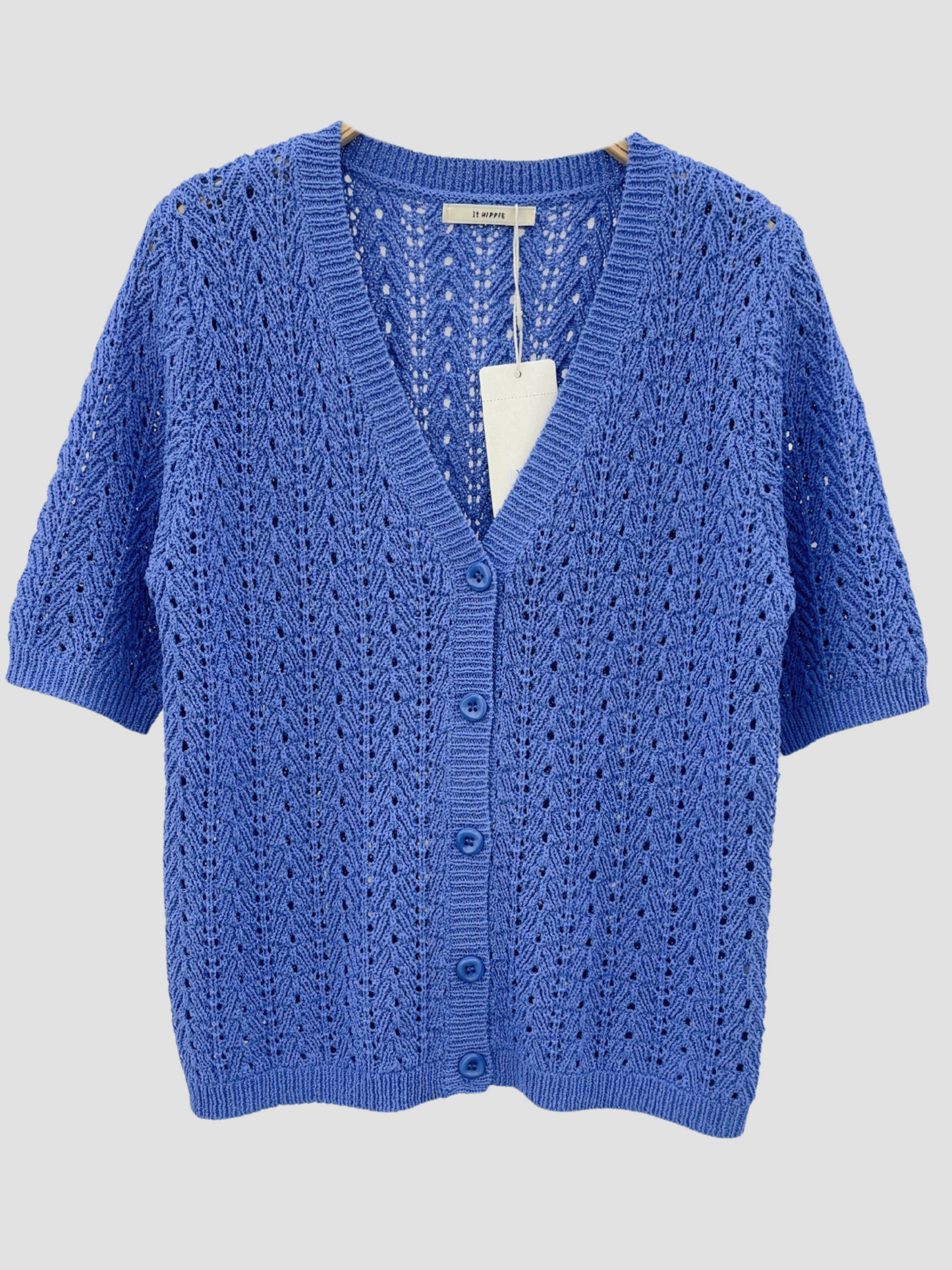 Cardigan Ajouré Col V Uni