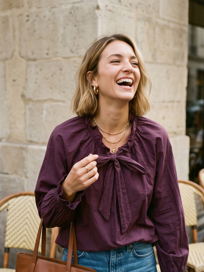 Blouse Elvire - Nœud Lavallière