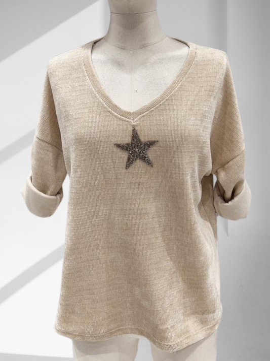 Pull Velours Star