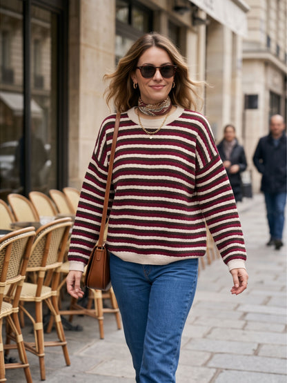 Pull Idalie - Rayé Oversize
