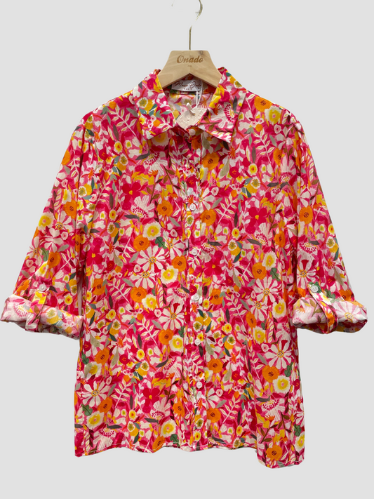Chemise Fleuris Rose