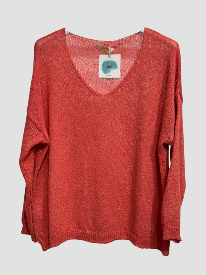 Pull Scintillant Col V