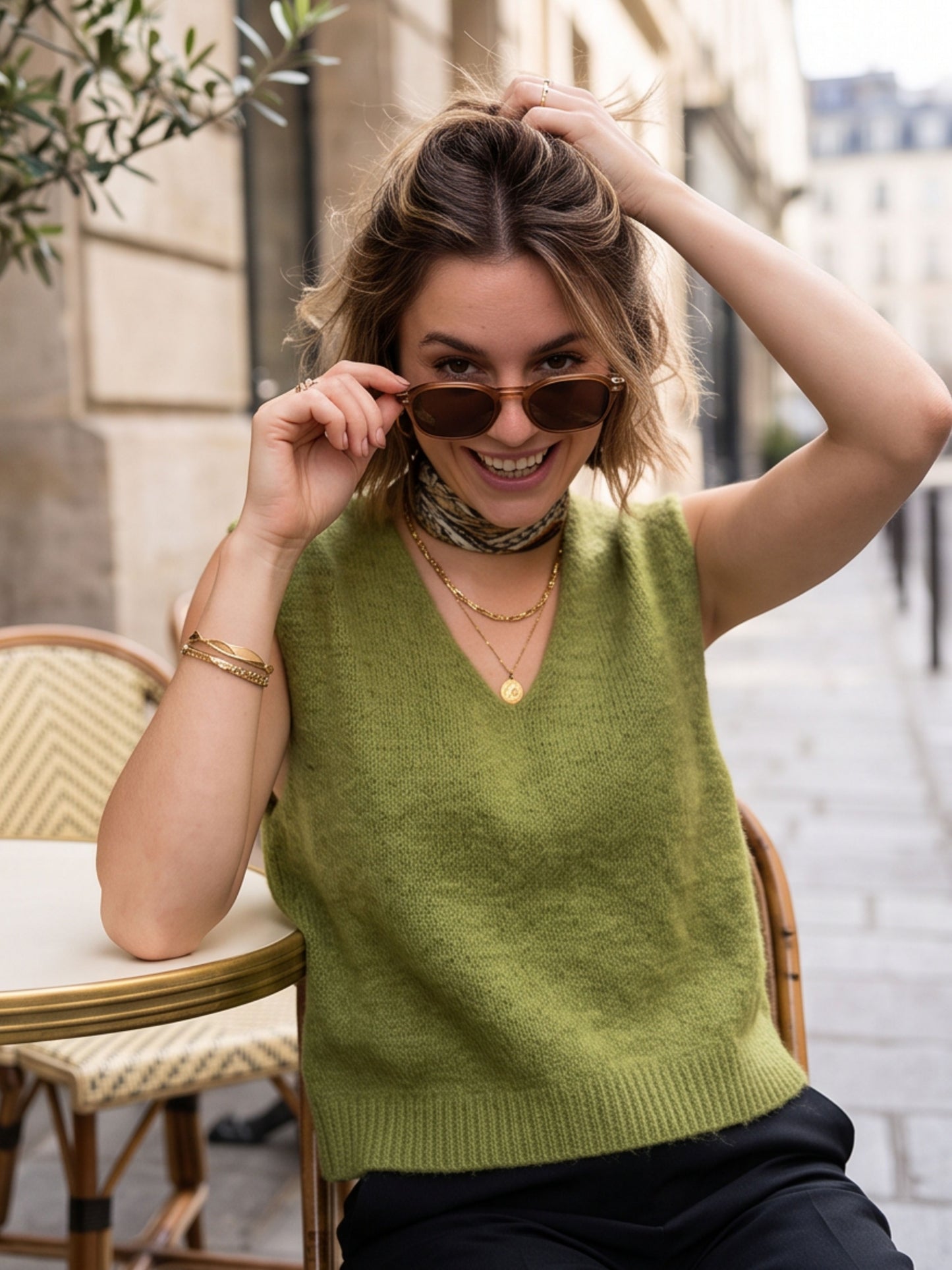 Top Louise - Maille Sans Manches