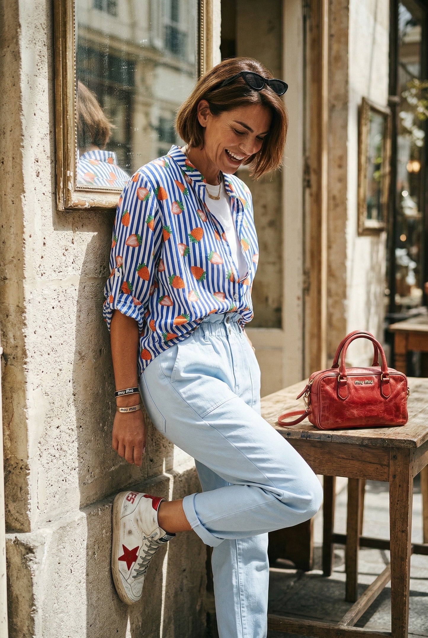 Chemise Strawberry Blue