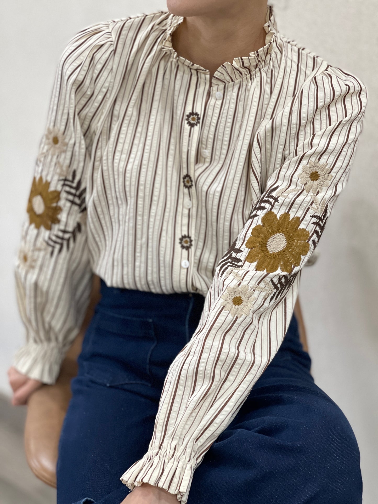 Chemise Rayures Florales