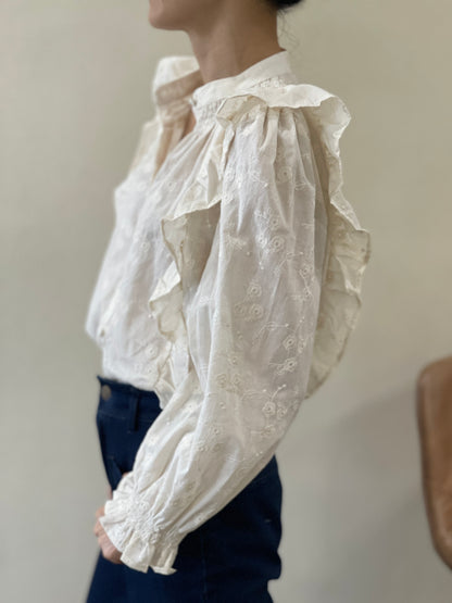 Chemise Manches Longues Brodée volants