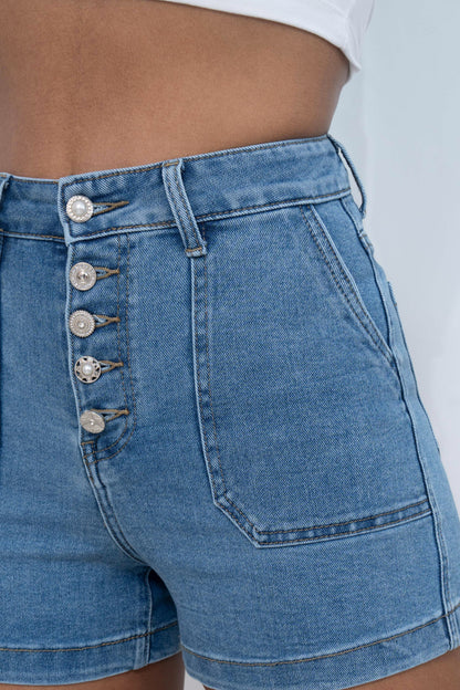 Short Taille Haute "Summer Denim"