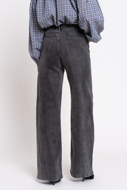 Jean Coupe Large Gris