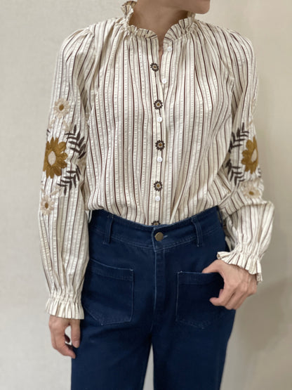 Chemise Rayures Florales