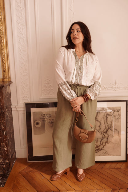 Blouse Coton Brodée du 42 au 46