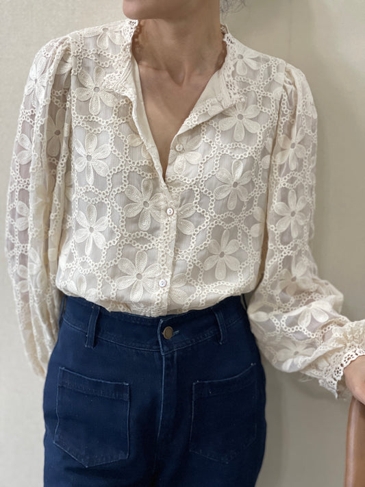 Chemise Dentelle Fleurs Chic
