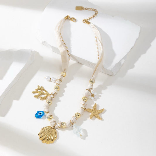 Collier Ruban Coquillage