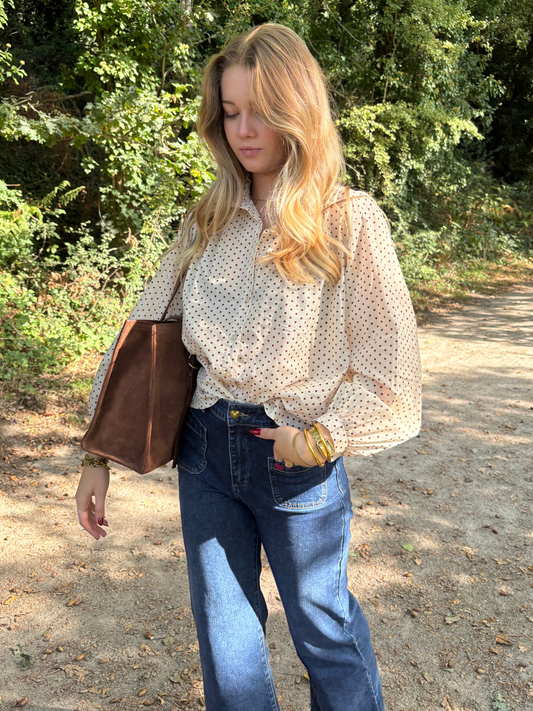 Chemise à Pois Coton