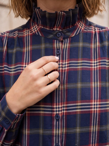 Chemise Léonie - Carreaux Marine et Rouge