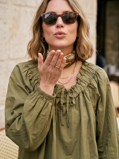 Blouse Guillemette - Col Froncé