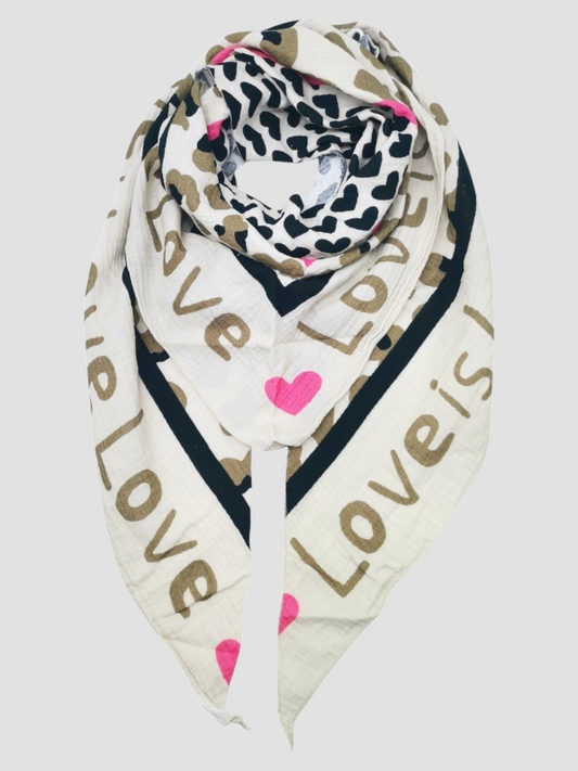 Foulard Triangle "Love is Love"
