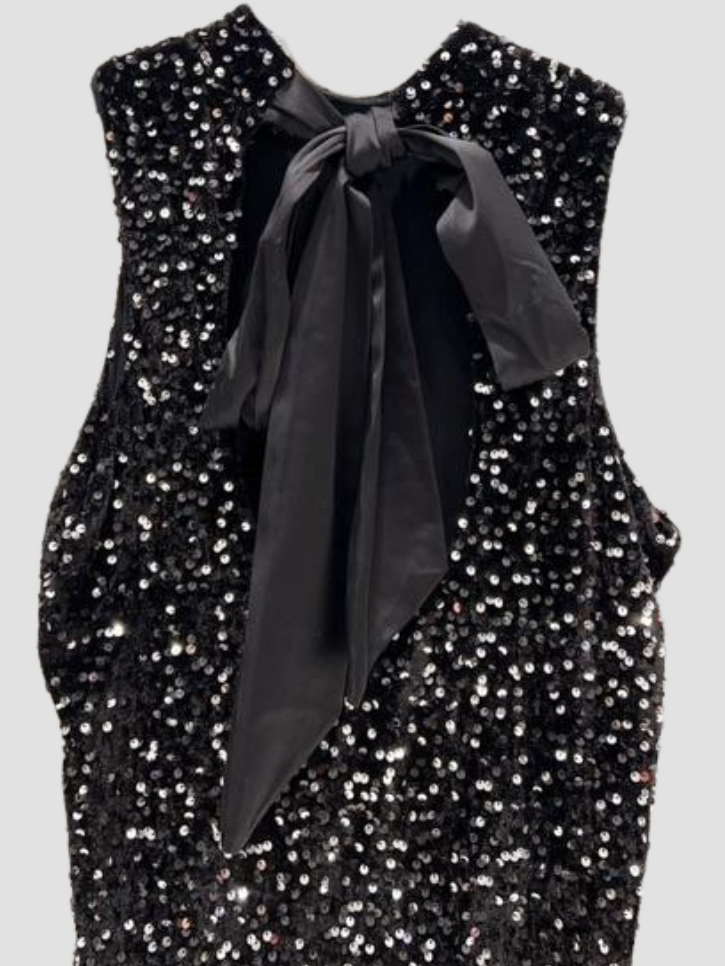 Robe Col Montant en Sequins