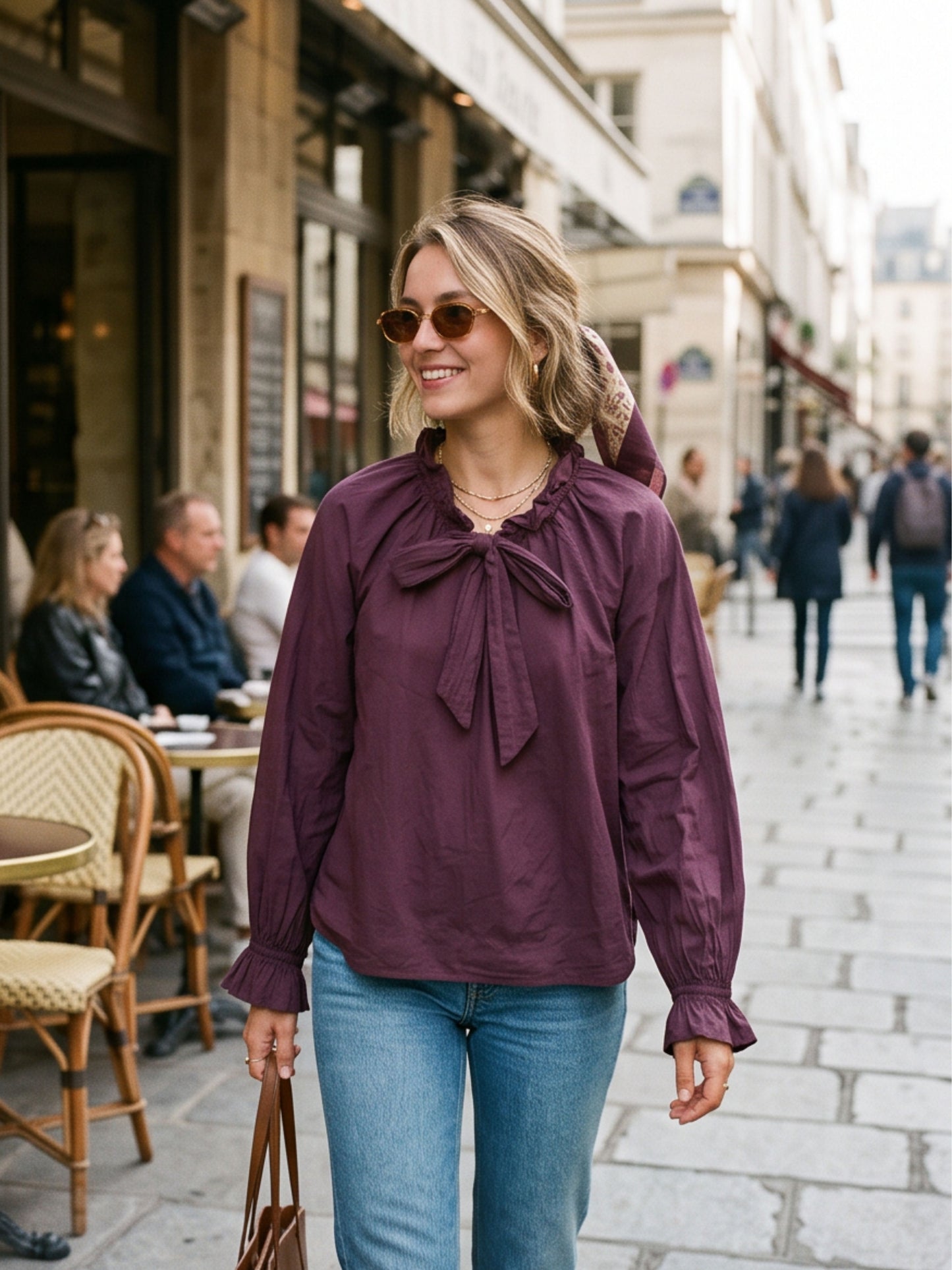 Blouse Elvire - Nœud Lavallière