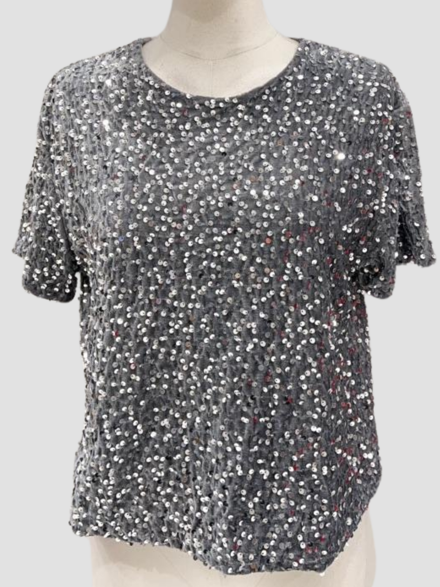 Tee-shirt en Sequins Velours