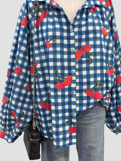 Chemise à Carreaux et Cerises