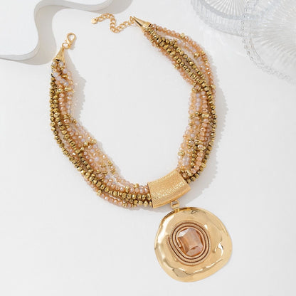 Collier Perles Dorées