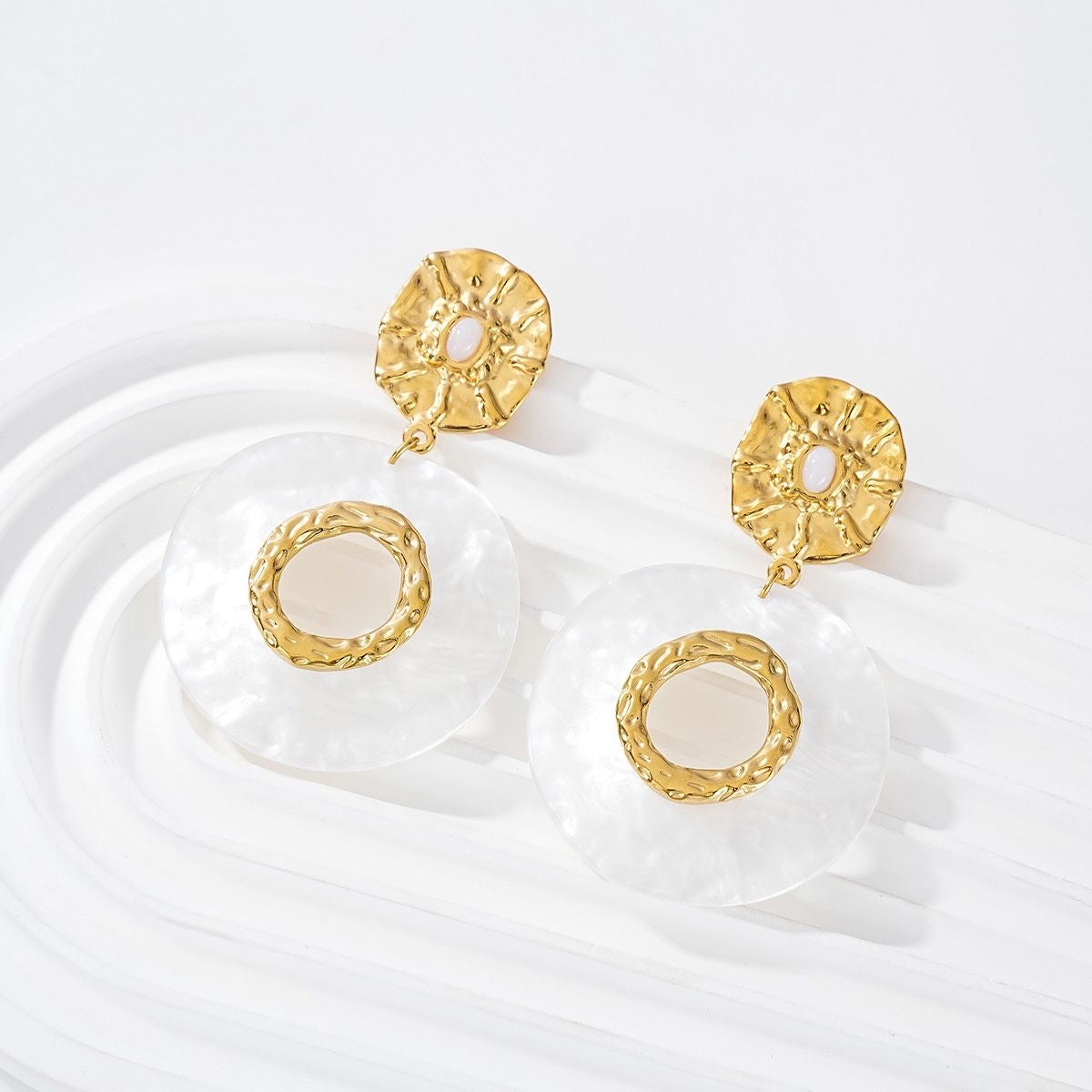 Boucles Nacre Dorée