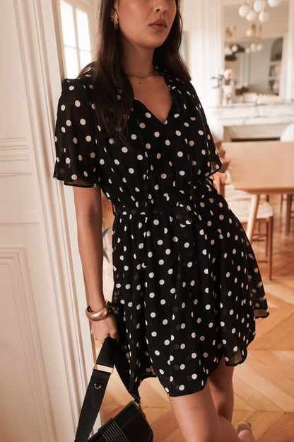 Robe Courte à Pois