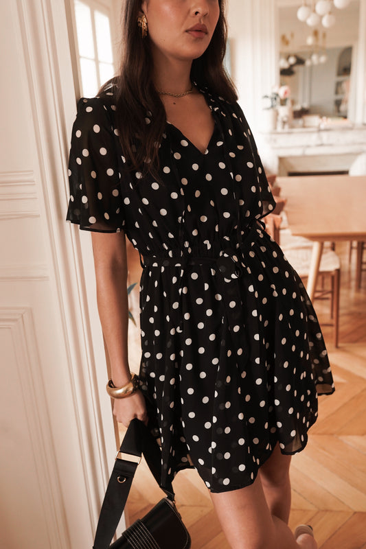 Robe Courte à Pois