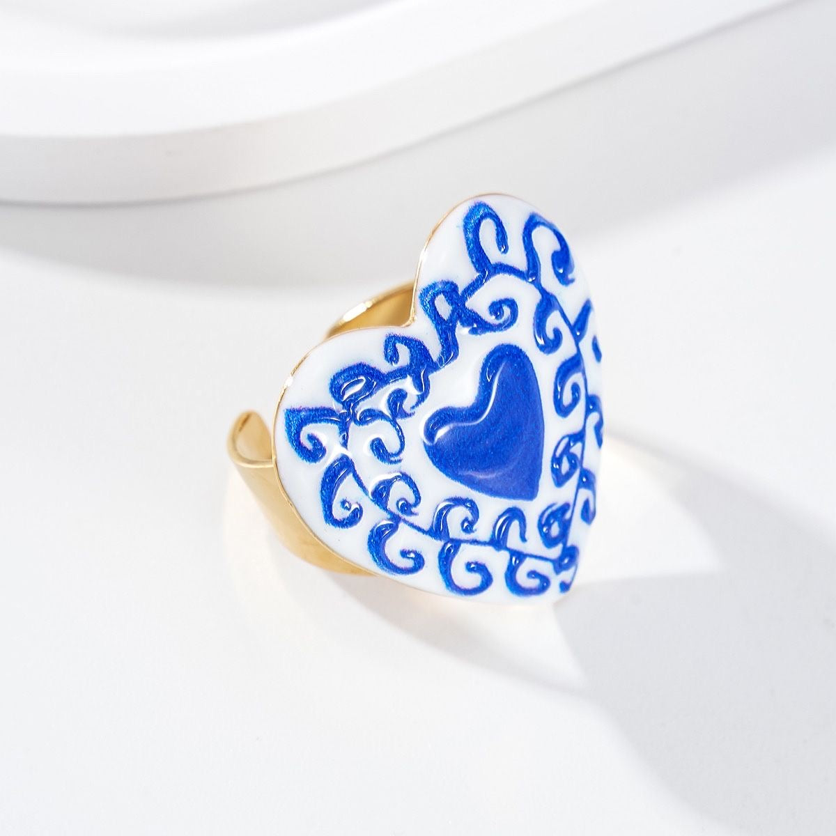 Bague Cœur Bleue