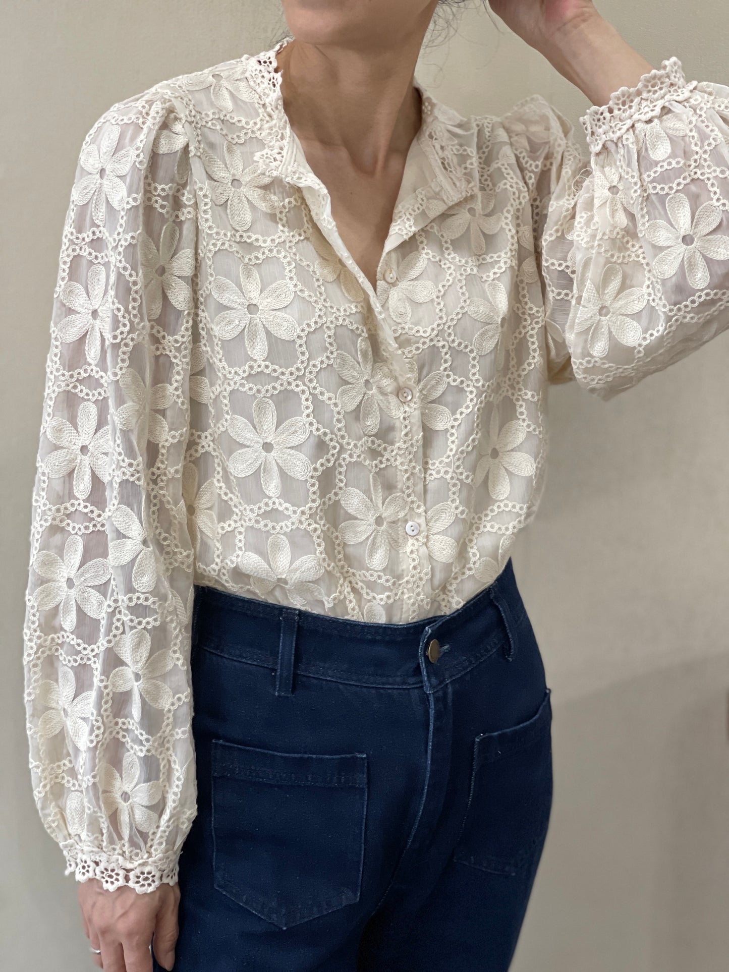 Chemise Dentelle Fleurs Chic