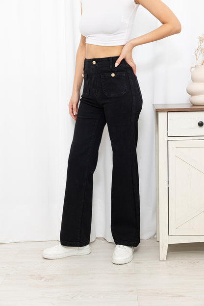 Jean Boutonné Wide Leg